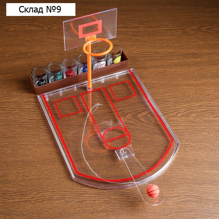 Игра "Пьяный баскетбол", 6 стопок, 30 х 22 см