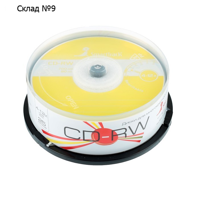 Диск CD-RW SmartTrack, 4-12x, 700 Мб, (бокс  25 шт.)