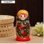 Матрёшка «Снегири в рябине», чёрный платок, 5 кукольная, 15 -18 см