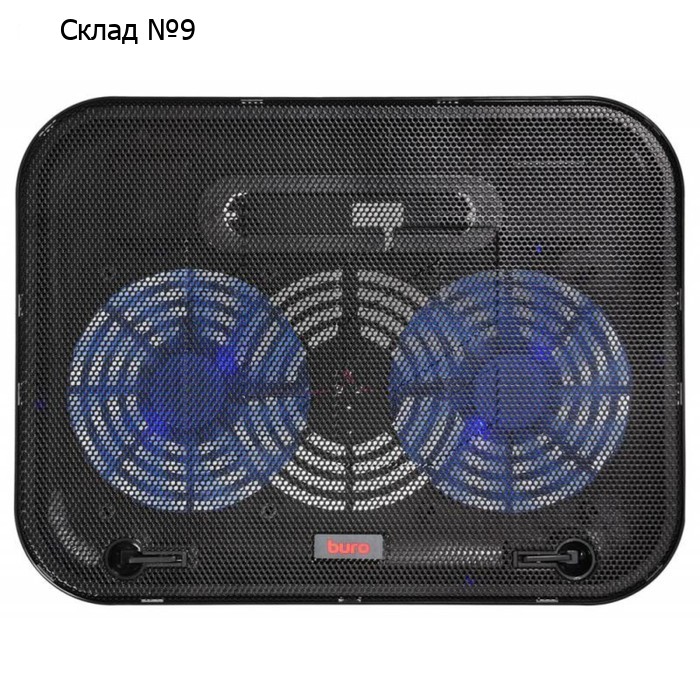 Подставка для ноутбука Buro BU-LCP140-B214H 14" 1xUSB 2x 140ммFAN черная