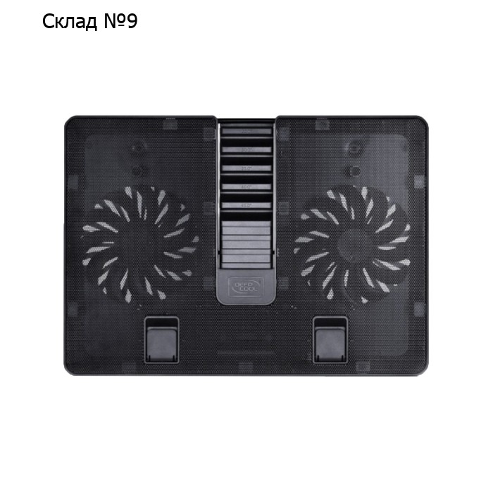 Подставка для ноутбука Deepcool U PAL (U-PAL), 15.6", регулировка наклона, 2 вентилятора, USB, черная