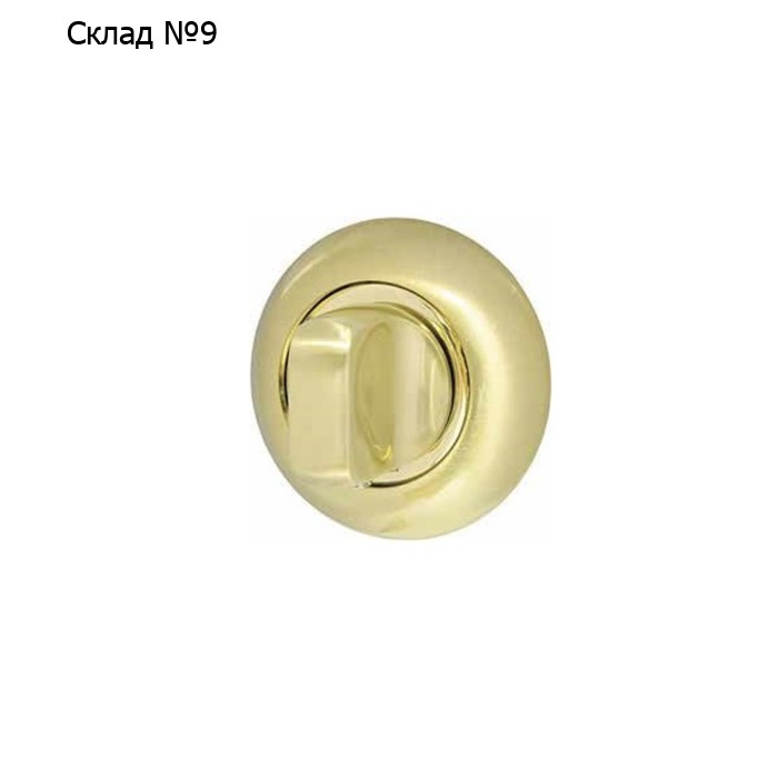 Ручка поворотная Armadillo WC-BOLT BKW8-1SG/GP-4, без о/п, цвет матовое золото/золото
