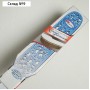 Карниз двухрядный 180 см, с декоративной планкой 7 см "Ультракомпакт. Лист серебро", цвет белый