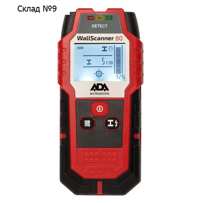 Детектор проводки ADA Wall Scanner 80 А00466, металл/проводка/дерево 80/50/20 мм