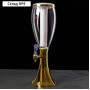 Башня пивная Gold, колба с подсветкой, 3 л, пластик, золотистая