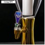 Башня пивная Gold, колба с подсветкой, 3 л, пластик, золотистая