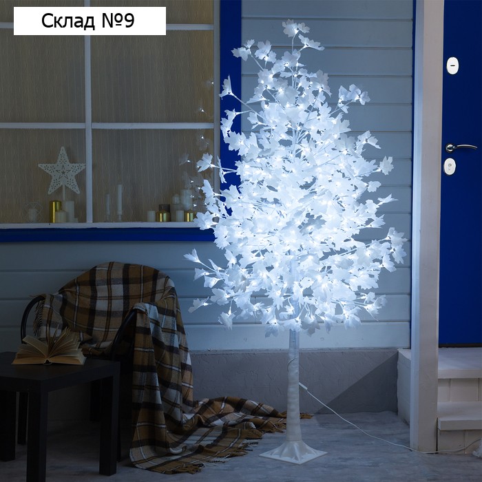 Светодиодное дерево «Клён белый» 1.8 м, 350 LED, постоянное свечение, 220 В, свечение белое