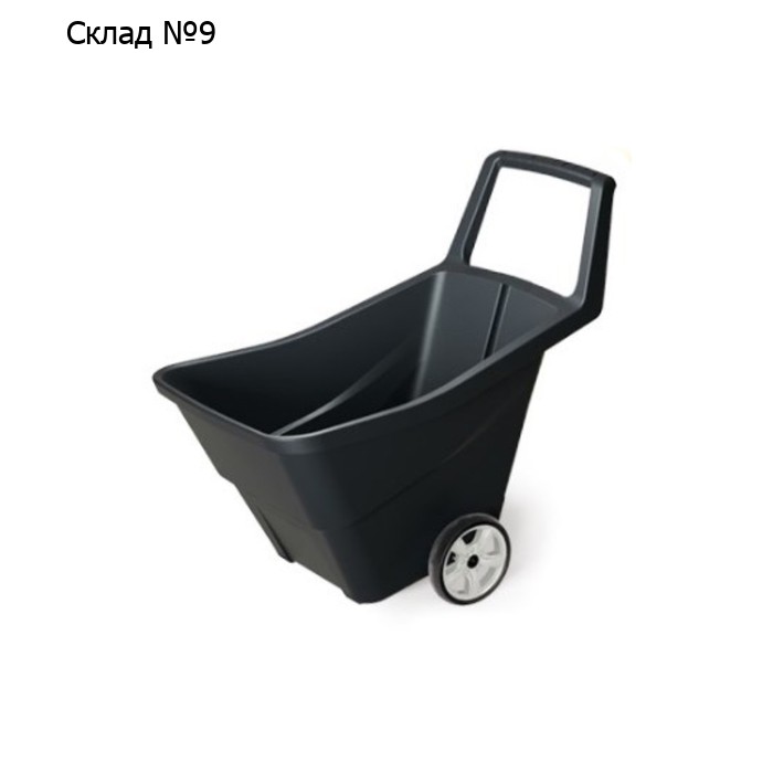 Тачка садовая, двухколёсная: груз/п 30 кг, 85 л, чёрная