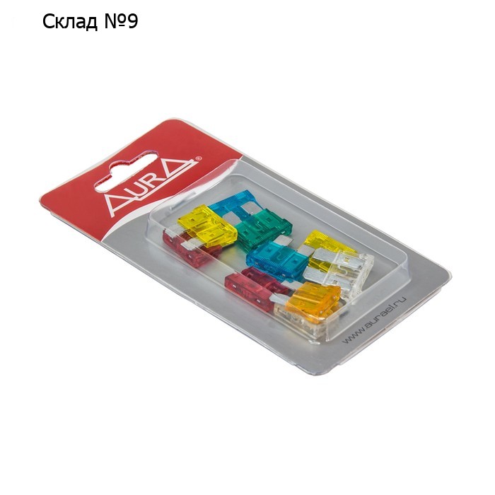 Набор предохранителей Aura FAT-NSET (5 А х1, 10 A х2, 15 А х2, 20 А х2, 25 А х2, 30 А х1)