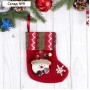 Носок для подарков "Праздничный уют" Снеговик, 12х15,5 см, красный