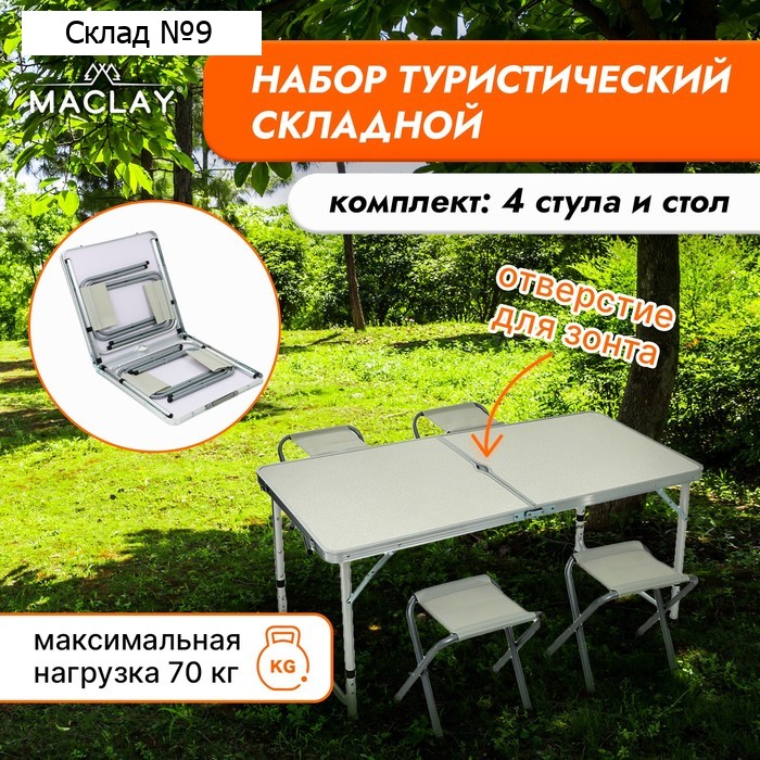 Набор мебели maclay, складной: стол, 4 стула