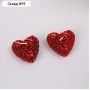 Набор свечей "Сердце с розой", 3 шт, 5х2,5см, красный