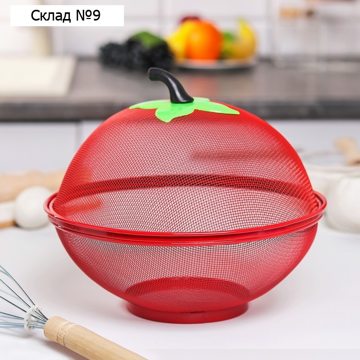 Сито с крышкой для хранения продуктов Доляна «Вкус», d=25 см, МИКС