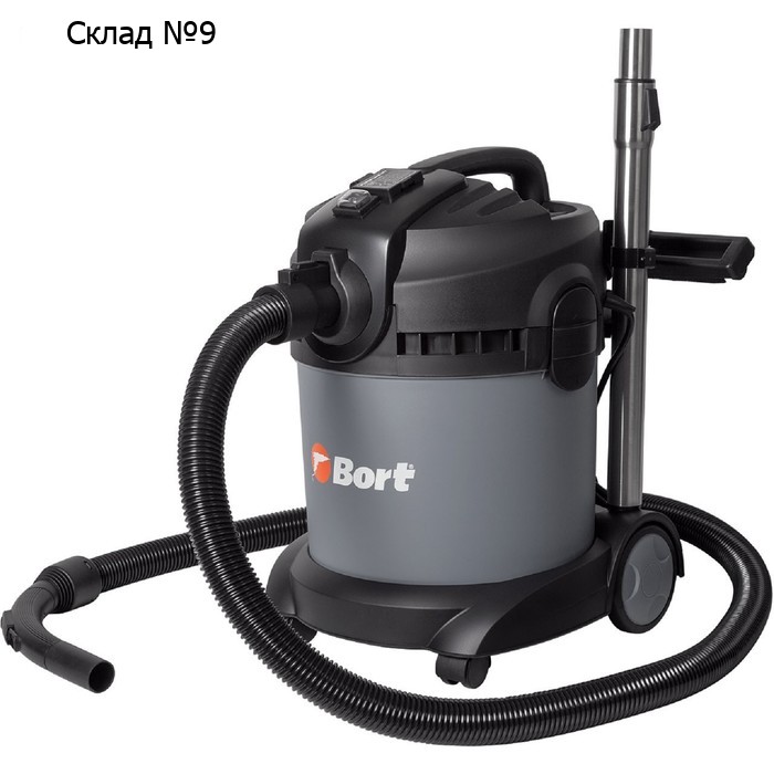 Пылесос Bort BAX-1520-Smart Clean, 1400/300 Вт, сухая/влажная уборка, 20 л, серый