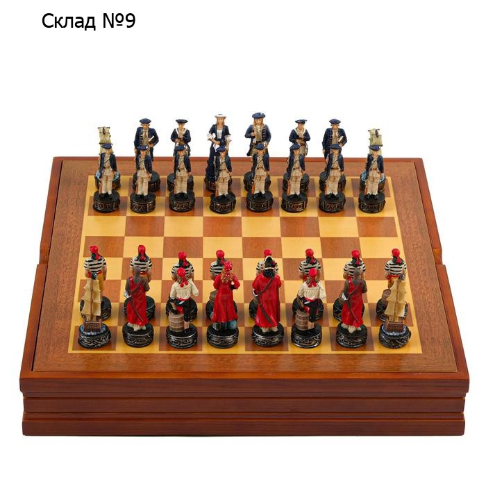 Шахматы сувенирные «Пиратская схватка», фигуры из полистоуна, доска 36×36 см