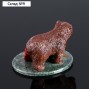 Сувенир "Бурый медведь", 5х5х4 см, змеевик, гипс, микс