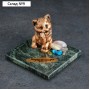 Сувенир "Кот", 5х5х4 см, змеевик, гипс