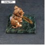 Сувенир "Кот", 5х5х4 см, змеевик, гипс