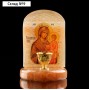 Икона «Божией Матери Избавительница», с подсвечником, селенит