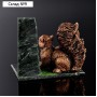 Сувенир "Белка с шишкой", 8х12х9 см, змеевик, гипс