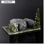 Сувенир "Ежи", 10х15х6 см, змеевик, гипс