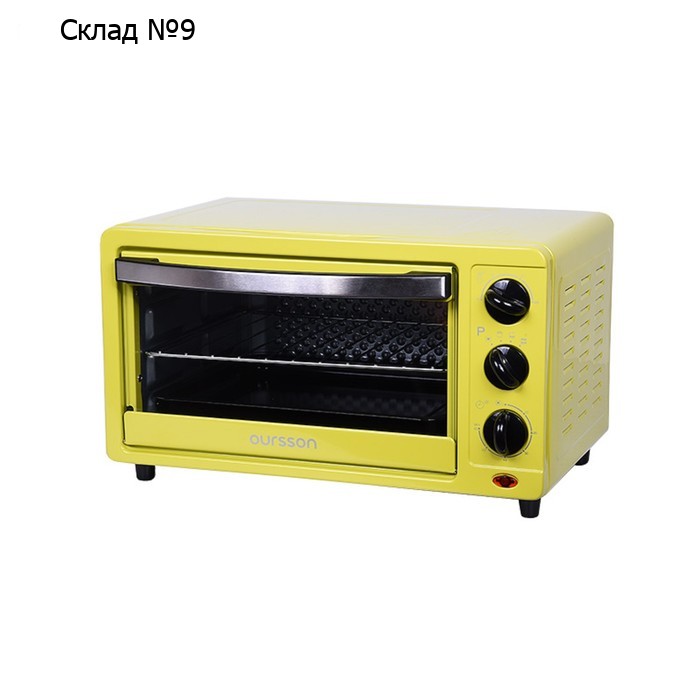 Мини - печь Oursson MO1402/GA, 1200 Вт, 14 л, 3 режима, 100-250°С, зелёная