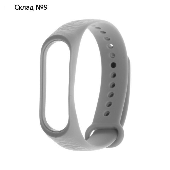 Ремешок для фитнес-браслета Mi Band 3/4 Luazon, ребристый, серый