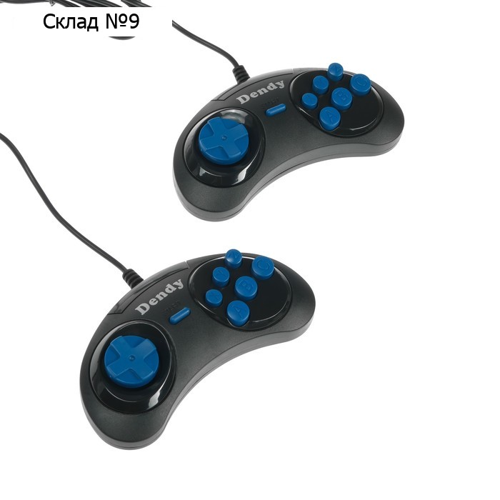 Геймпад для Dendy 8-bit, 9pin (узкий разъем), 2 шт в комплекте, черный