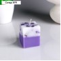 Свеча- куб с мозаикой "Лаванда" ароматическая, 5×6 см