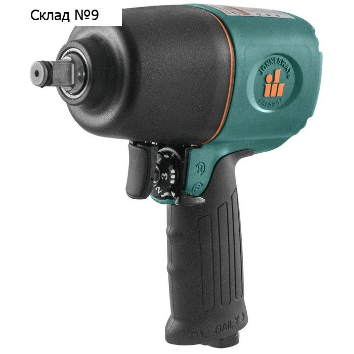 Пневмогайковерт Jonnesway JAI-0964, ударный, патрон 1/2", 1/4F 7500 об/мин, 127л/мин, 930 Нм