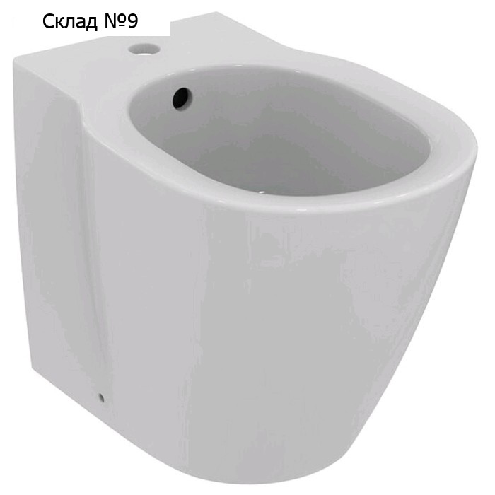 Биде напольное Ideal Standard CONNECT E799501, с крепежом, 1 отверстие под смеситель