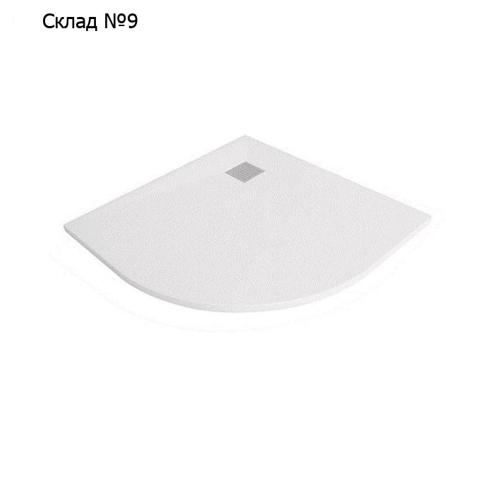Душевой поддон WasserKRAFT Leine 35T01, 900 x 900 x 26 мм, полукруглый, белый