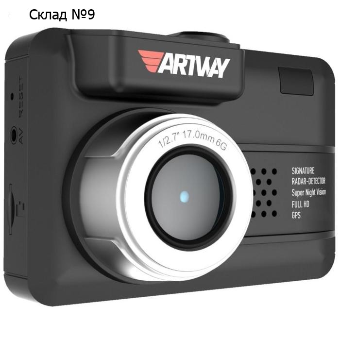 Видеорегистратор + радар детектор ARTWAY MD-107, 2.4", обзор 170°, 1920x1080