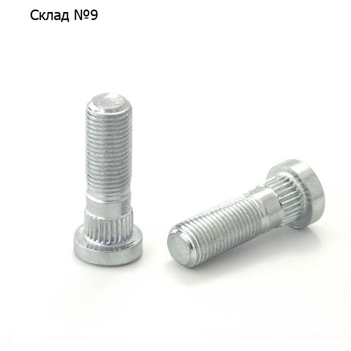 Шпилька M12x1,5, 46/27, Шлицы D12.8, цинк