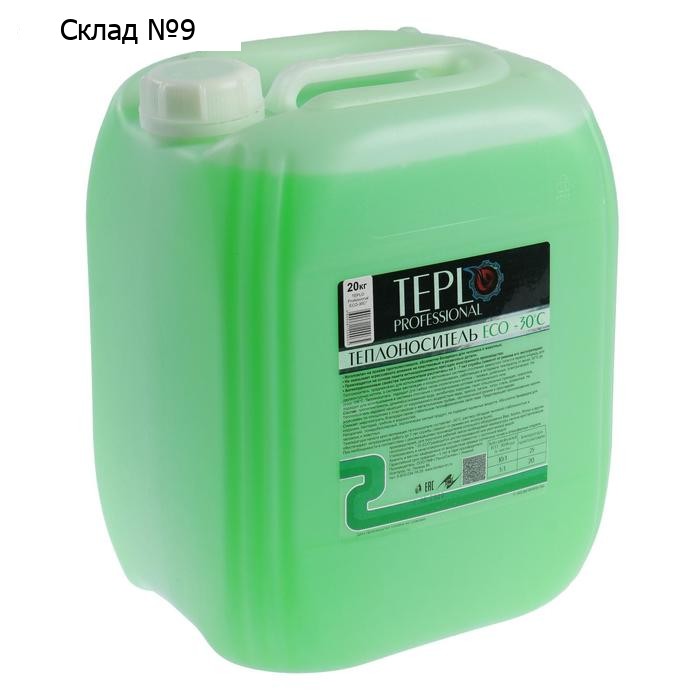 Теплоноситель TEPLO Professional ECO - 30, основа пропиленгликоль, 20 кг