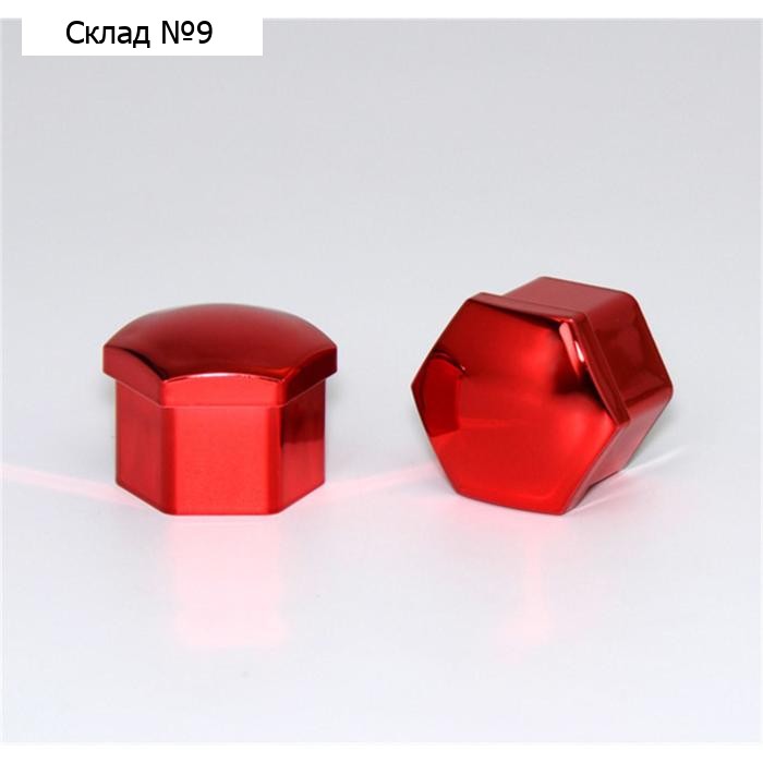 Комплект пластиковых колпачков hex21, 20 шт + пинцет, RED, JN-9966