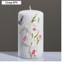 Свеча - цилиндр "Орхидея", 7×13 см, розовый