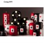 Свеча - цилиндр "Покер", 6×11,5 см, красный