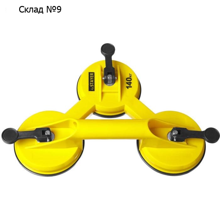 Стеклодомкрат STAYER "MASTER" MAXLift 33718-3, пластмассовый, тройной, 140 кг
