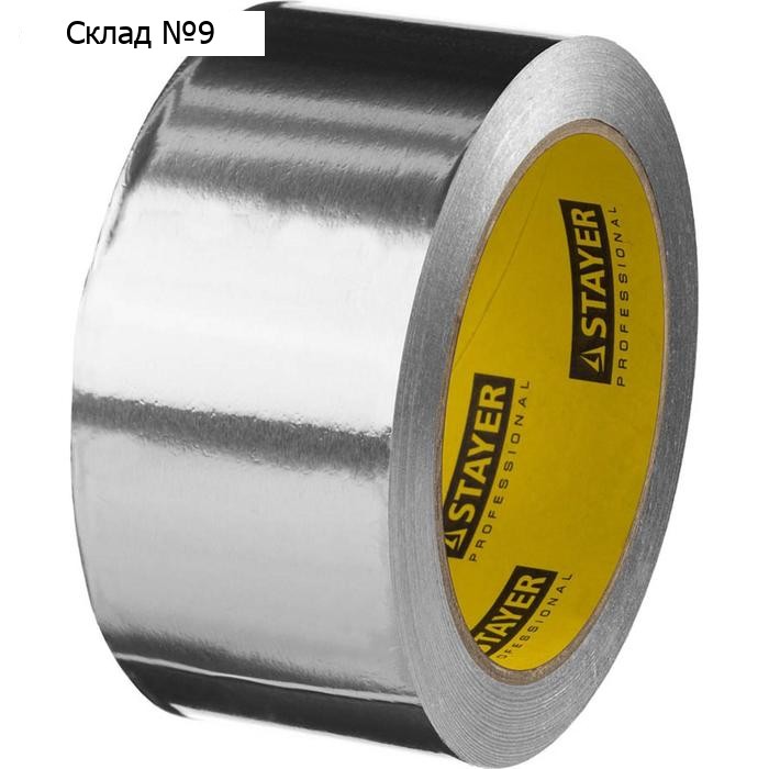 Лента алюминиевая STAYER Professional 12268-50-25, до 120°С, 50мкм, 50мм х 25м