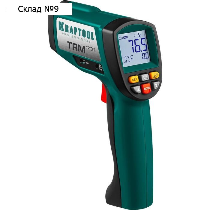 Пирометр Kraftool TRM-1700 45701-1650, инфракрасный, -30°С +1650°С