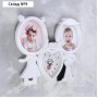 Часы - фоторамка настольные "Love" 33 х 25 см, плавный ход, фото d-13.5 см, часы d-13 см