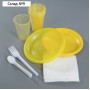Набор одноразовой посуды «Премиум», 6 персон, цвет МИКС
