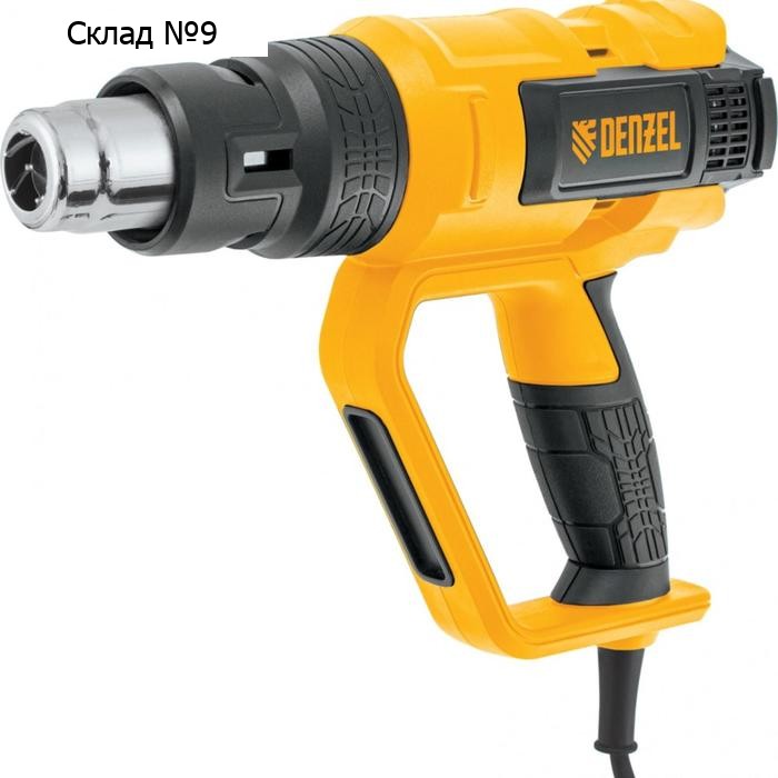 Фен технический DENZEL HG-2000E, 2000 Вт, 50/600°С, 250/500 л, 2 режима