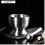 Ступка с пестиком Доляна Steel, d=10 см, нержавеющая сталь, серебристая
