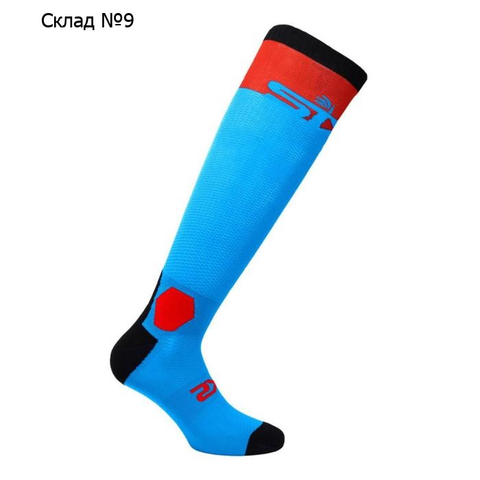 Носки SIXS LONG RACING, LORA--I-TURO, размер 36-39, красные, голубые