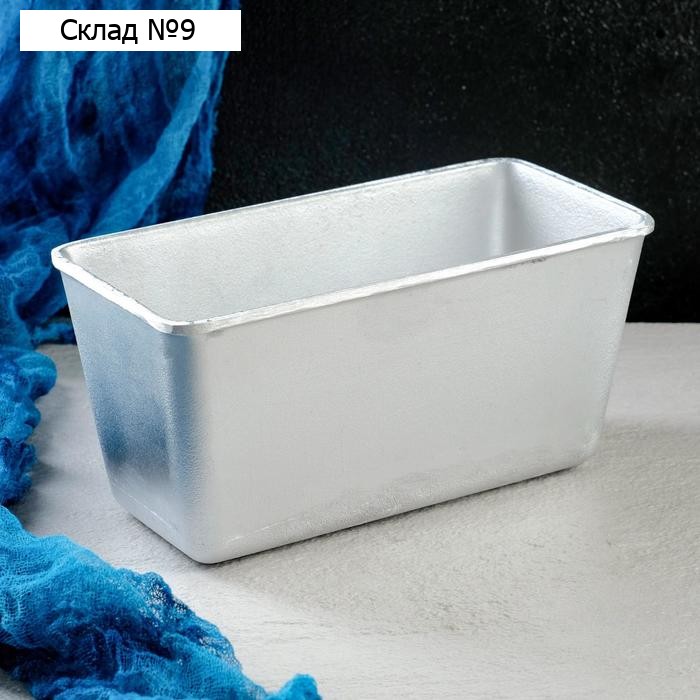 Форма для хлеба, 21,5×10,5×10,5 см, прямоугольная, литой алюминий