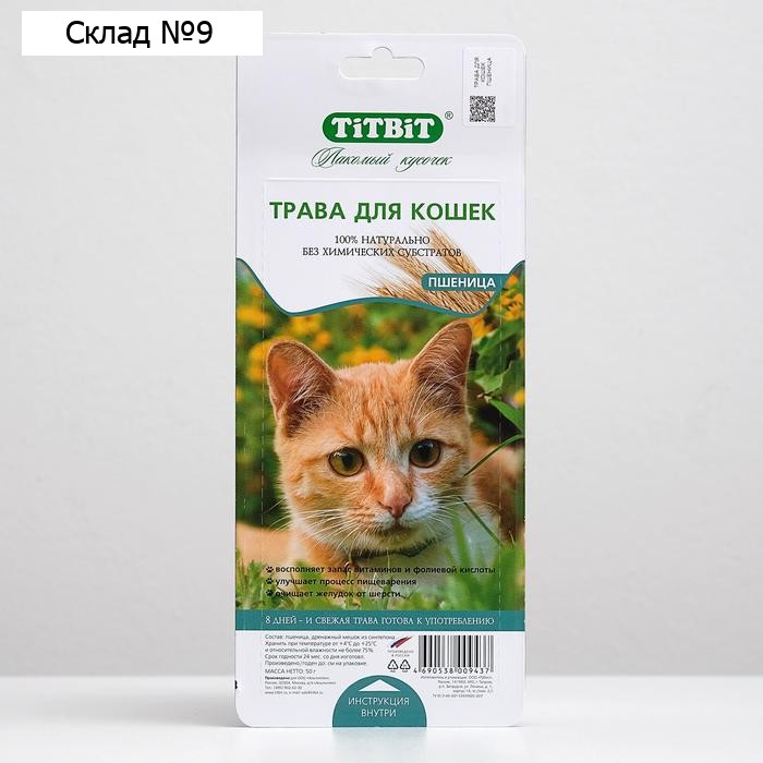 Трава TiTBiT для кошек, пшеница, 50 г