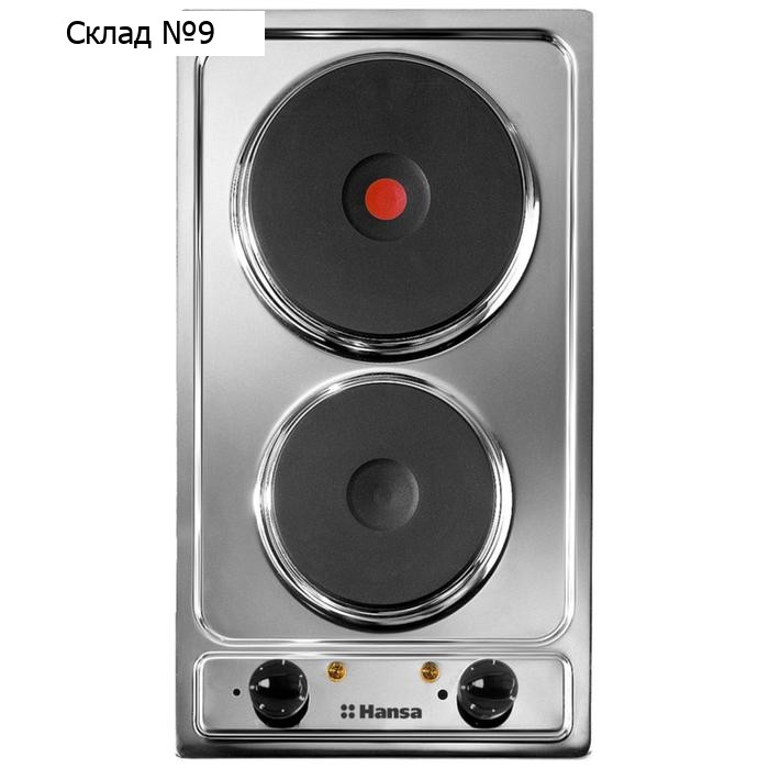 Варочная поверхность Hansa BHEI301060, электрическая, 2 конфорки, серебристая