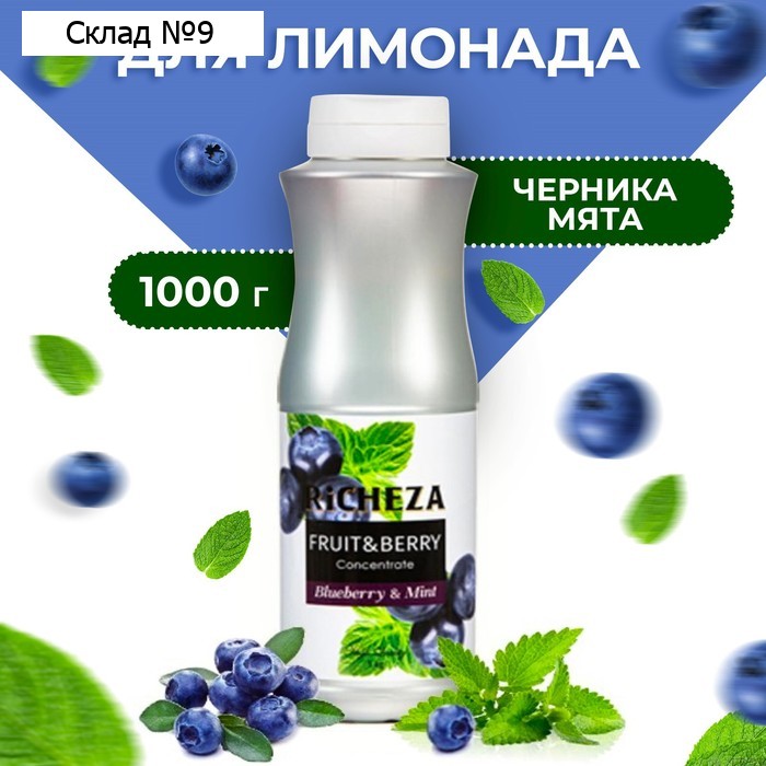 Концентрат RiCHEZA «Черника - Мята», 1000 г